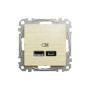 Подвійна USB-розетка
типу А+С,Sedna Design & Elements, Береза - імітація дерева, SDD180402 Schneider Electric