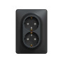 Подвійна розетка 2P+E з заземляючим контактом, Чорний Sedna Design Schneider Electric SDD314221