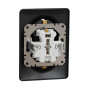 Подвійна розетка 2P+E з заземляючим контактом, Чорний Sedna Design Schneider Electric SDD314221