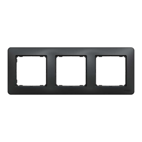 Рамка 3-постова Чорний Sedna Design Schneider Electric SDD314803