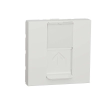 Розетка комп'ютерна RJ45, одинарна категорія 6 UTP, 2 модулі білий, NU341518