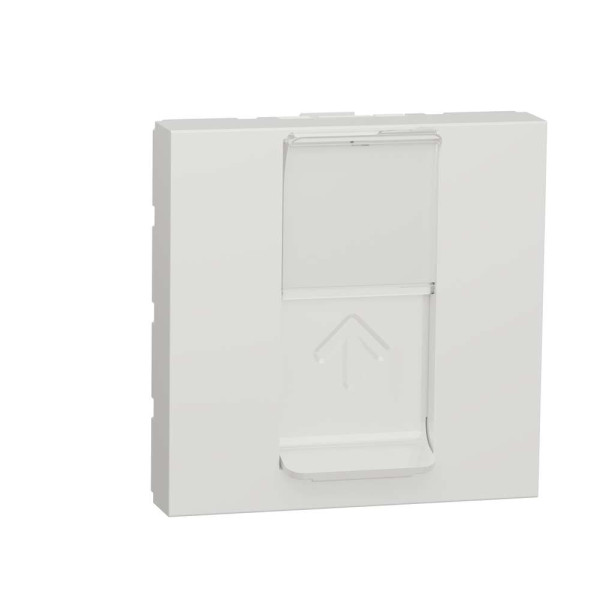 Розетка комп'ютерна RJ45, одинарна категорія 6 UTP, 2 модулі білий, NU341518