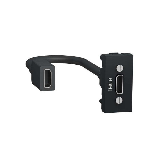 Розетка HDMI, 1 модуль антрацит, NU343054