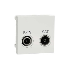 Розетка R-TV SAT одинарна, 2 модулі білий, NU345418