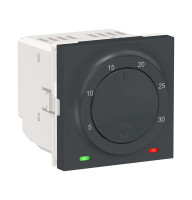Термостат кімнатний, вбудованний датчик 8А антрацит, NU350154