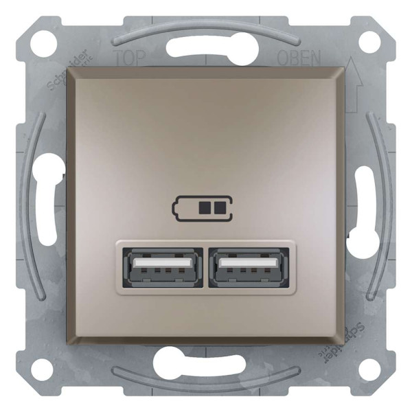 USB РОЗЕТКА 2,1A БРОНЗА ASFORA, EPH2700269