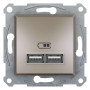 USB РОЗЕТКА 2,1A БРОНЗА ASFORA, EPH2700269