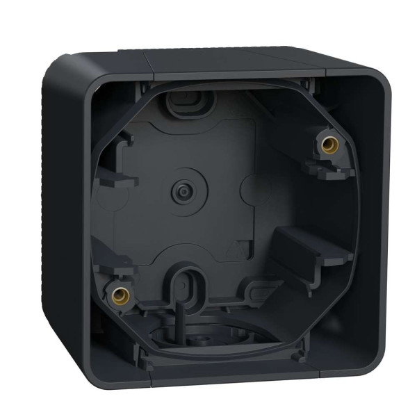 Одномісний бокс для поверхневого монтажу IP55, чорний Mureva Styl Schneider Electric MUR37911