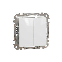Двоклавішний перемикач Білий Sedna Design Schneider Electric SDD111108