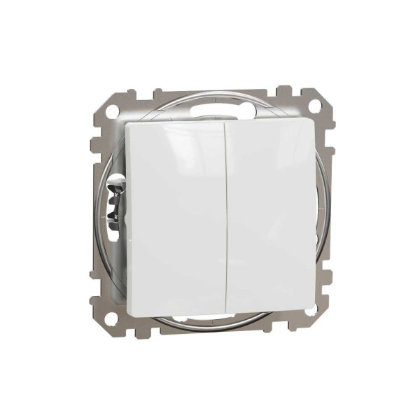 Двоклавішний перемикач Білий Sedna Design Schneider Electric SDD111108