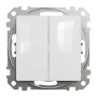 Двоклавішний перемикач Білий Sedna Design Schneider Electric SDD111108