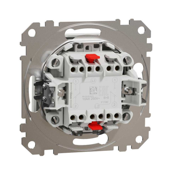 Двоклавішний перемикач Білий Sedna Design Schneider Electric SDD111108