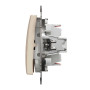 Двоклавішний перемикач Бежевий Sedna Design Schneider Electric SDD112108