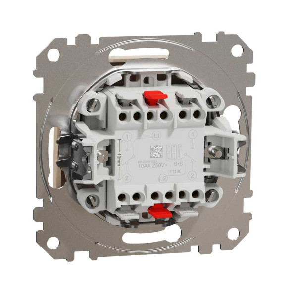 Двоклавішний перемикач Бежевий Sedna Design Schneider Electric SDD112108