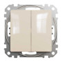 Двоклавішний перемикач Бежевий Sedna Design Schneider Electric SDD112108