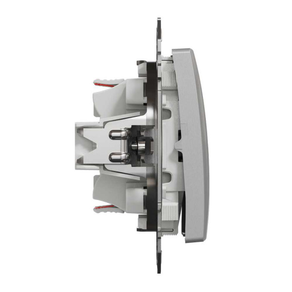 Двоклавішний перемикач Алюміній Sedna Design Schneider Electric SDD113108