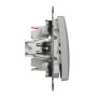 Двоклавішний перемикач Алюміній Sedna Design Schneider Electric SDD113108