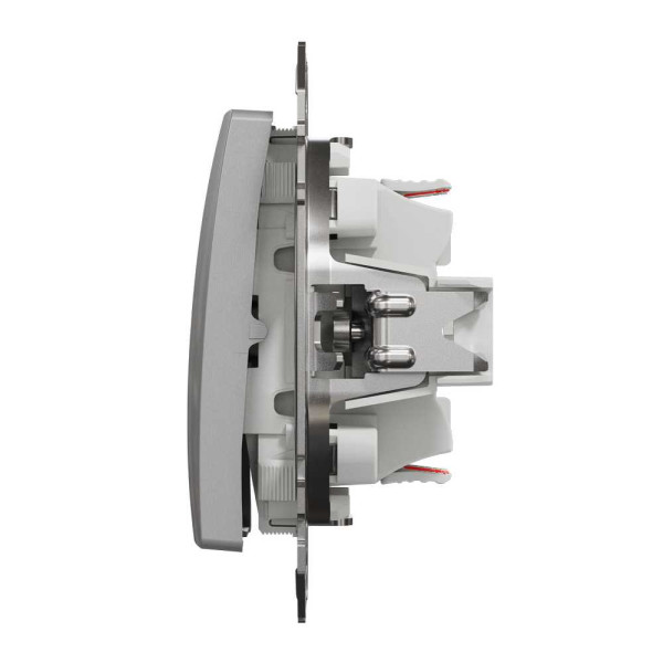 Двоклавішний перемикач Алюміній Sedna Design Schneider Electric SDD113108