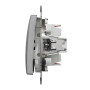 Двоклавішний перемикач Алюміній Sedna Design Schneider Electric SDD113108