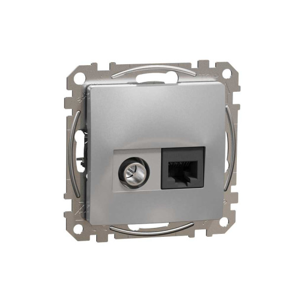 SDD113469T. Розетка RJ45 категорія 6 UTP -TV Алюміній Sedna Design Schneider Electric SDD113469T