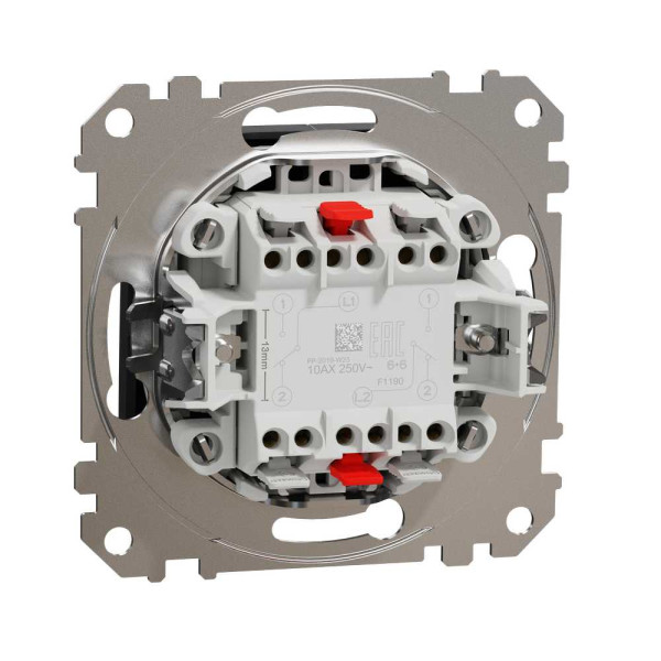 Двоклавішний перемикач Чорний Sedna Design Schneider Electric SDD114108