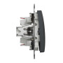 Двоклавішний перемикач Чорний Sedna Design Schneider Electric SDD114108