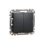 Двоклавішний перемикач Чорний Sedna Design Schneider Electric SDD114108