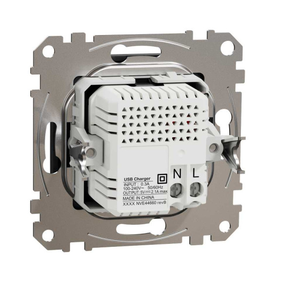 USB розетка тип A+A 2,1A Чорний Sedna Design Schneider Electric SDD114401