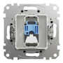 SDD114461. Компютерна розетка, одинарний роз'єм RJ45 CAT6 UTP Чорний Sedna Design