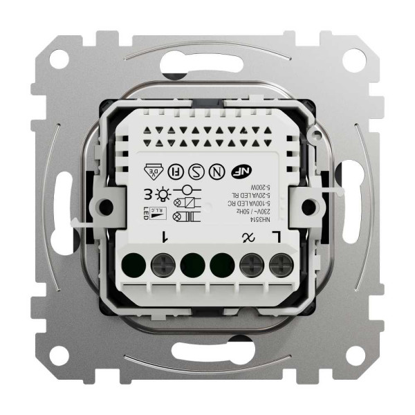 Універсальний поворотний димер для світлодіодних ламп Чорний Sedna Design Schneider Electric SDD114502