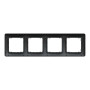 Рамка 4-постова Чорний Sedna Design Schneider Electric SDD314804