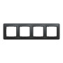 Рамка 4-постова Чорний Sedna Design Schneider Electric SDD314804