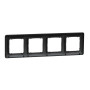 Рамка 4-постова Чорний Sedna Design Schneider Electric SDD314804
