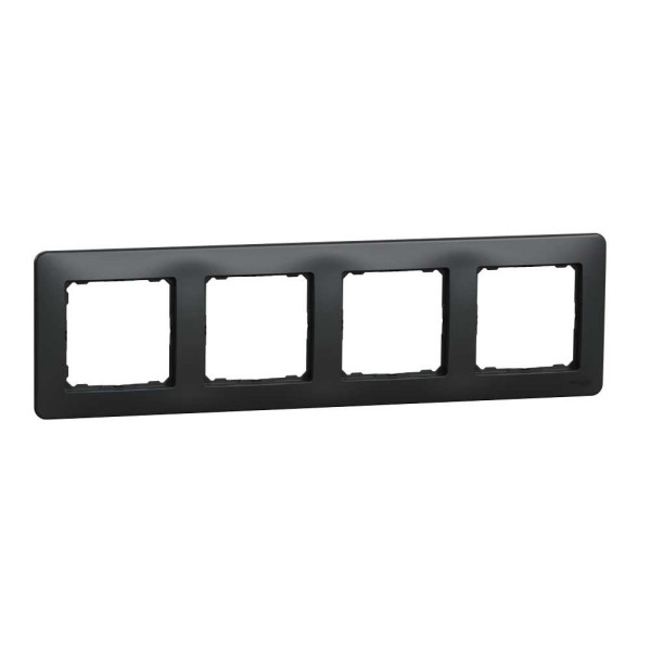 Рамка 4-постова Чорний Sedna Design Schneider Electric SDD314804