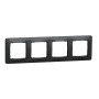 Рамка 4-постова Чорний Sedna Design Schneider Electric SDD314804