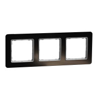 Рамка 3-постова Штучне чорне скло Sedna Elements Schneider Electric SDD361803