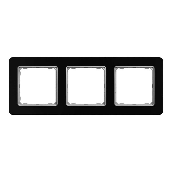 Рамка 3-постова  Штучне чорне скло Sedna Elements Schneider Electric SDD361803