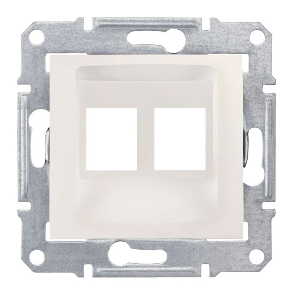 НАКЛАДКА ДЛЯ 2 МОДУЛІВ AMP/MOLEX КАТЕГОРІЇ 5e 6UTP SEDNA СЛОНОВА КІСТКА, SDN4400623