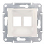 НАКЛАДКА ДЛЯ 2 МОДУЛІВ AMP/MOLEX КАТЕГОРІЇ 5e 6UTP SEDNA СЛОНОВА КІСТКА, SDN4400623
