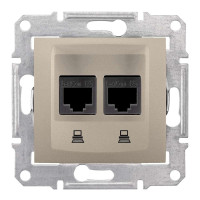 ПОДВІЙНА КОМП'ЮТЕРНА РОЗЕТКА RJ45 UTP КАТЕГОРІЯ 6 SEDNA ТИТАН, SDN4800168