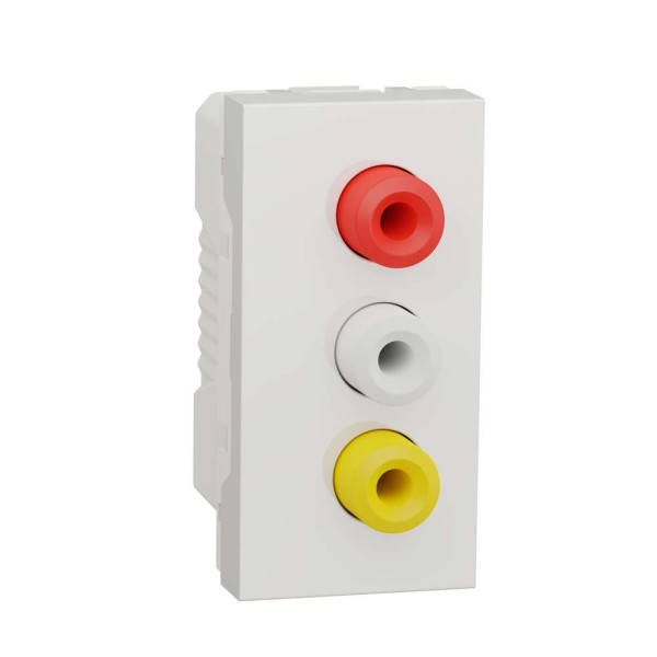 Розетка 3 RCA, 1 модуль білий, NU343118