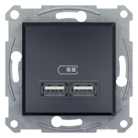 USB РОЗЕТКА 2,1A АНТРАЦИТ ASFORA, EPH2700271
