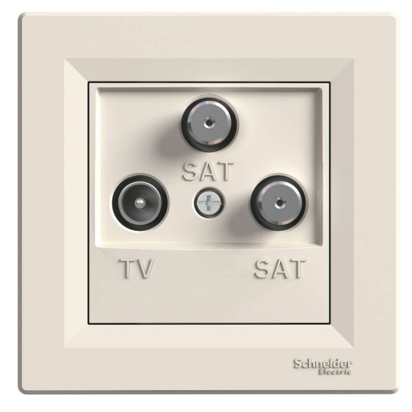 TV-SAT-SAT РОЗЕТКА КІНЦЕВА КРЕМ ASFORA, EPH3600123