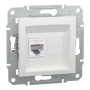 Розетка RJ45, тип UTP, категорія 6, білий, Asfora, без рамки, EPH4770121