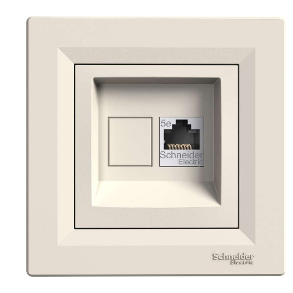 РОЗЕТКА КОМП'ЮТЕРНА RJ45 STP КАТ. 5Е КРЕМ ASFORA, EPH5000123