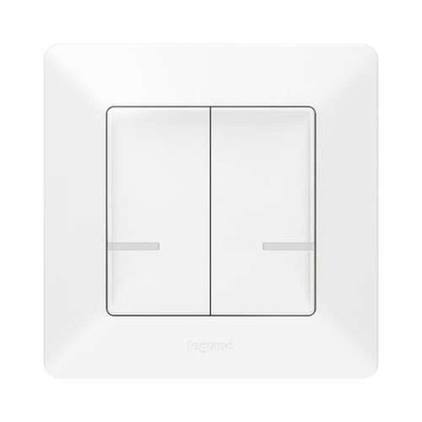 752187. Valena Life with NETATMO. Розумний беспроводовий вимикач 2-клавішний. Колір Білий