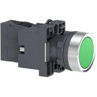Кнопка с подсветкой, LED, 24В., Зеленый, 1НО. XA2EW33B1