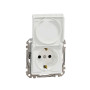Розетка з заземленням, зі шторками та кришкою Білий Sedna Design Schneider Electric SDD111024