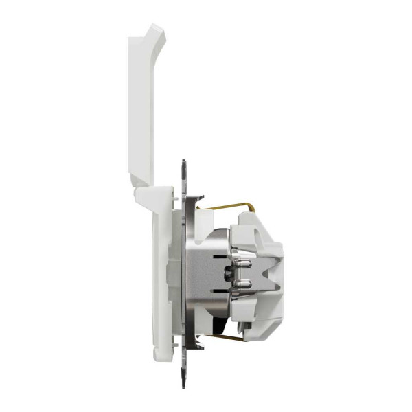 Розетка з заземленням, зі шторками та кришкою Білий Sedna Design Schneider Electric SDD111024