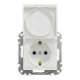 Розетка з заземленням, зі шторками та кришкою Білий Sedna Design Schneider Electric SDD111024